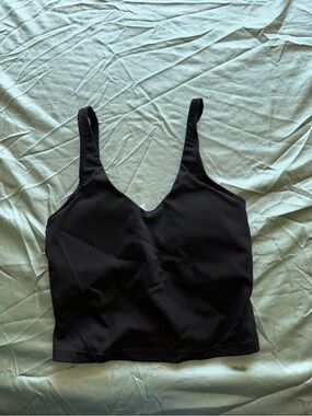 Black Cropped Tank Bra Top